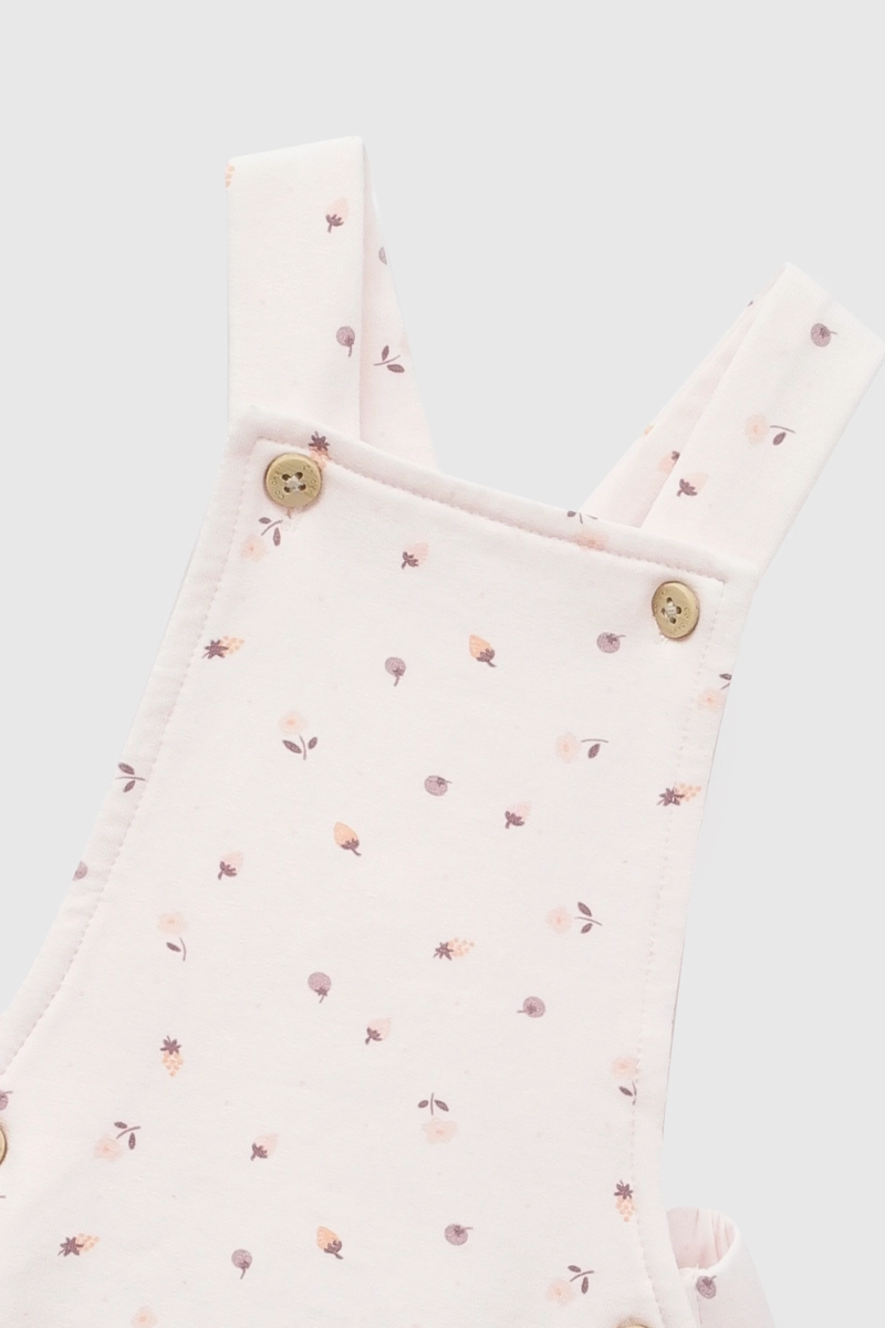 JARDINERA FLORES POLYCOTTON ROSADO CLARO NIÑA 0-3M A 9-12M COLLOKY - 4
