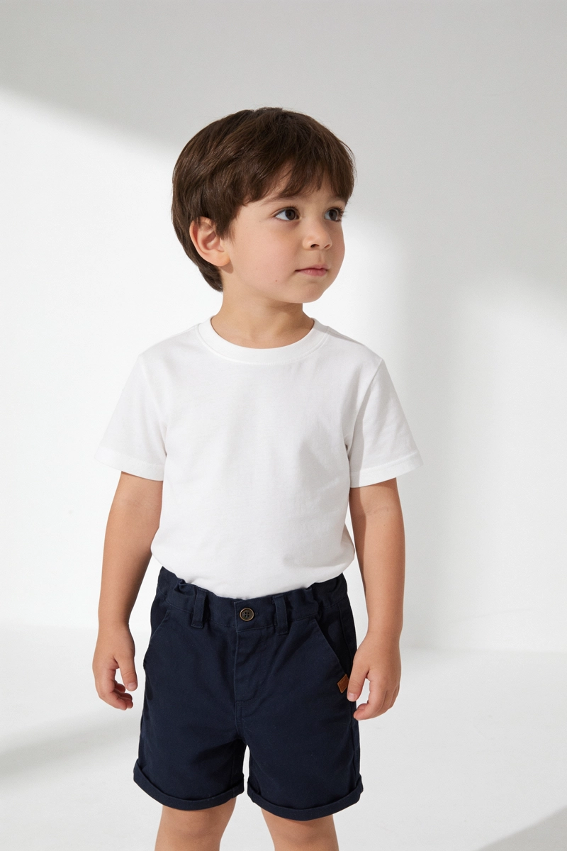 BERMUDA GABARDINA AZUL MARINO NIÑO 6-9M A 4-5A COLLOKY - 2