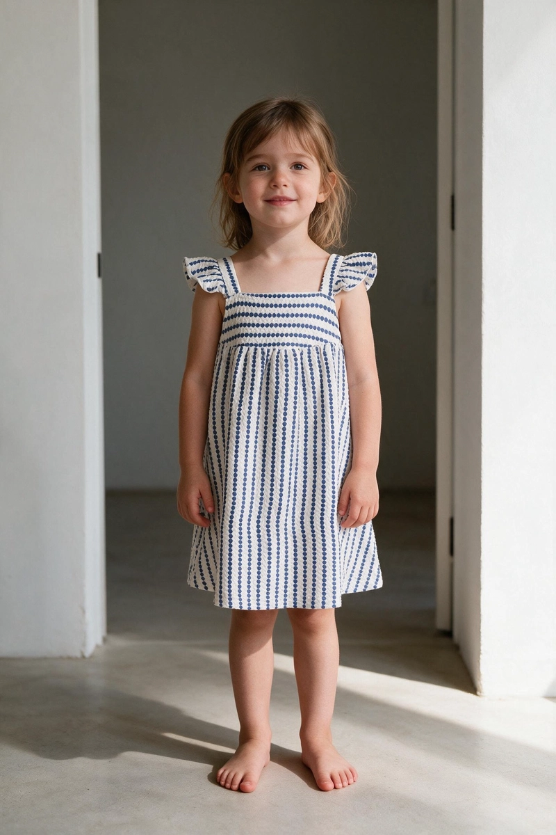 VESTIDO RAYAS MULTICOLOR NIÑA 6-9M A 4-5A COLLOKY - 2
