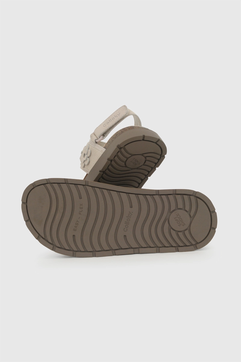 SANDALIA FLORES BEIGE NIÑA 28-38 COLLOKY - 4