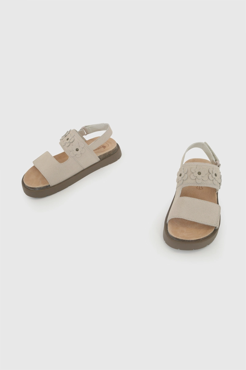 SANDALIA FLORES BEIGE NIÑA 28-38 COLLOKY - 5