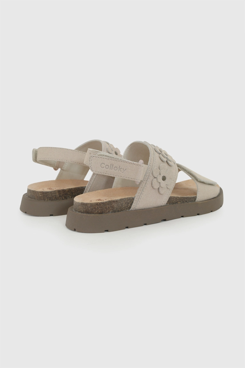 SANDALIA FLORES BEIGE NIÑA 28-38 COLLOKY - 6