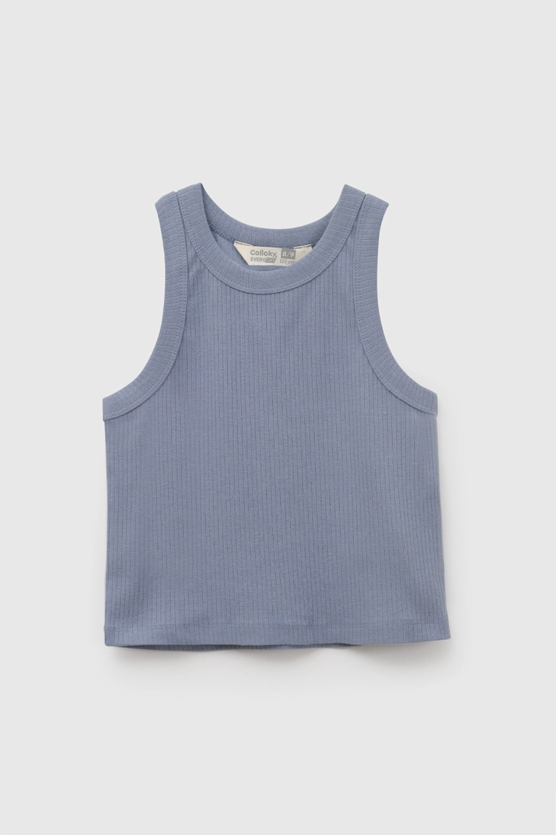 POLERA RIB CELESTE NIÑA 3-4A A 12-13A COLLOKY - 1
