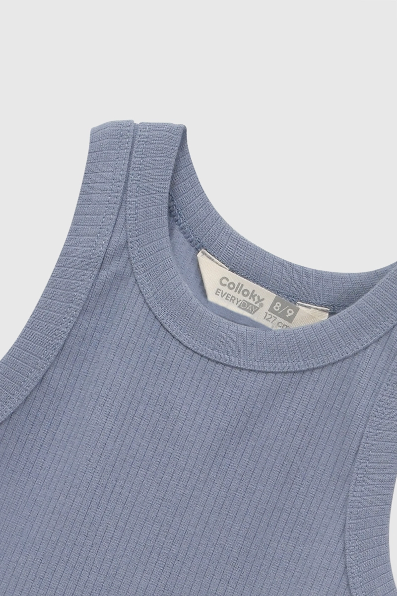 POLERA RIB CELESTE NIÑA 3-4A A 12-13A COLLOKY - 4