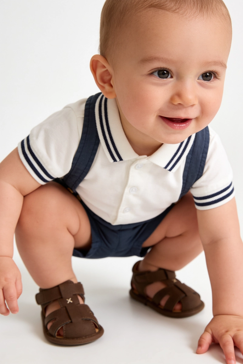 SANDALIA VELCRO CAFE NIÑO 14-18 COLLOKY - 2