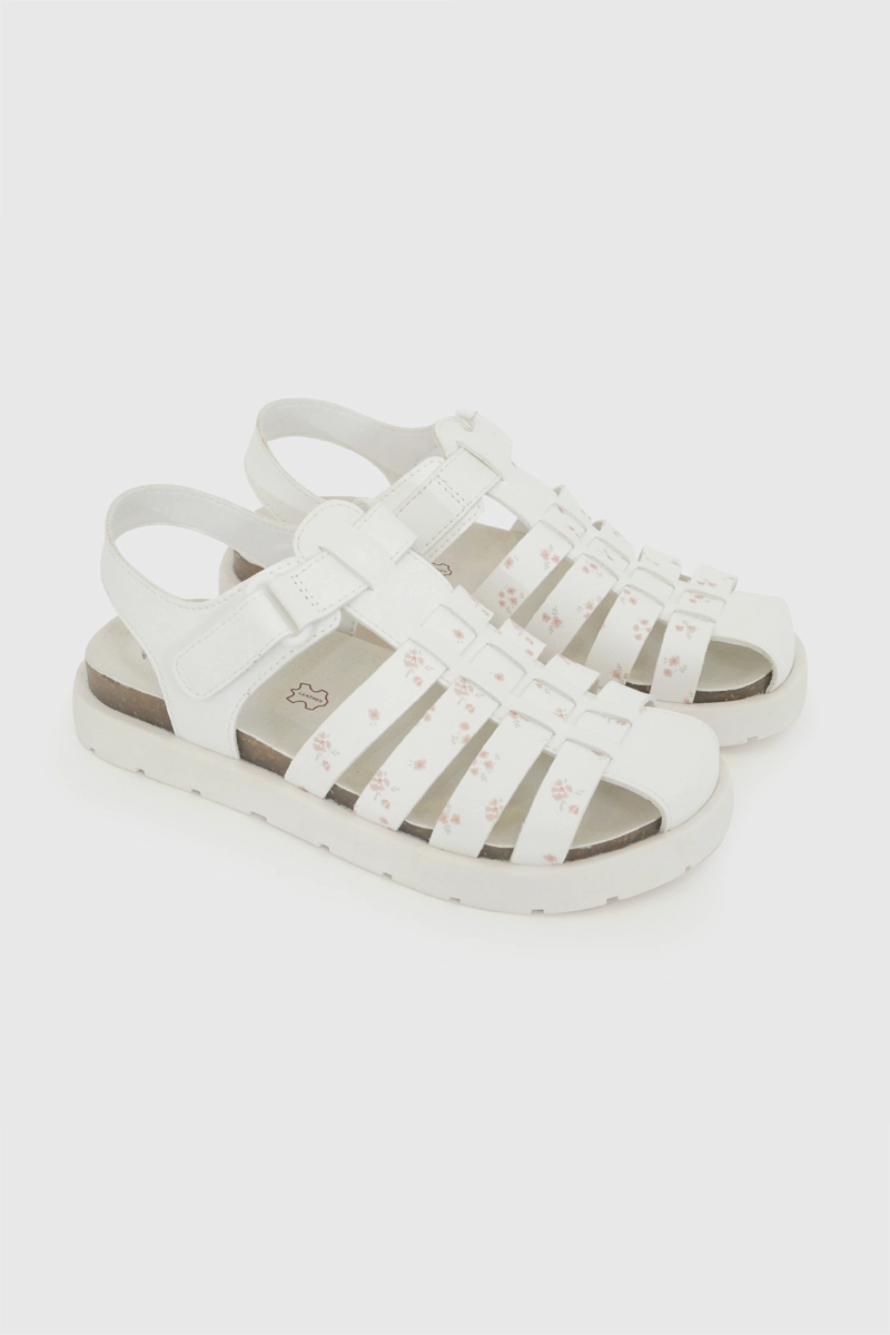 SANDALIA FRANCISCANA BLANCA NIÑA 28-38 COLLOKY - 1