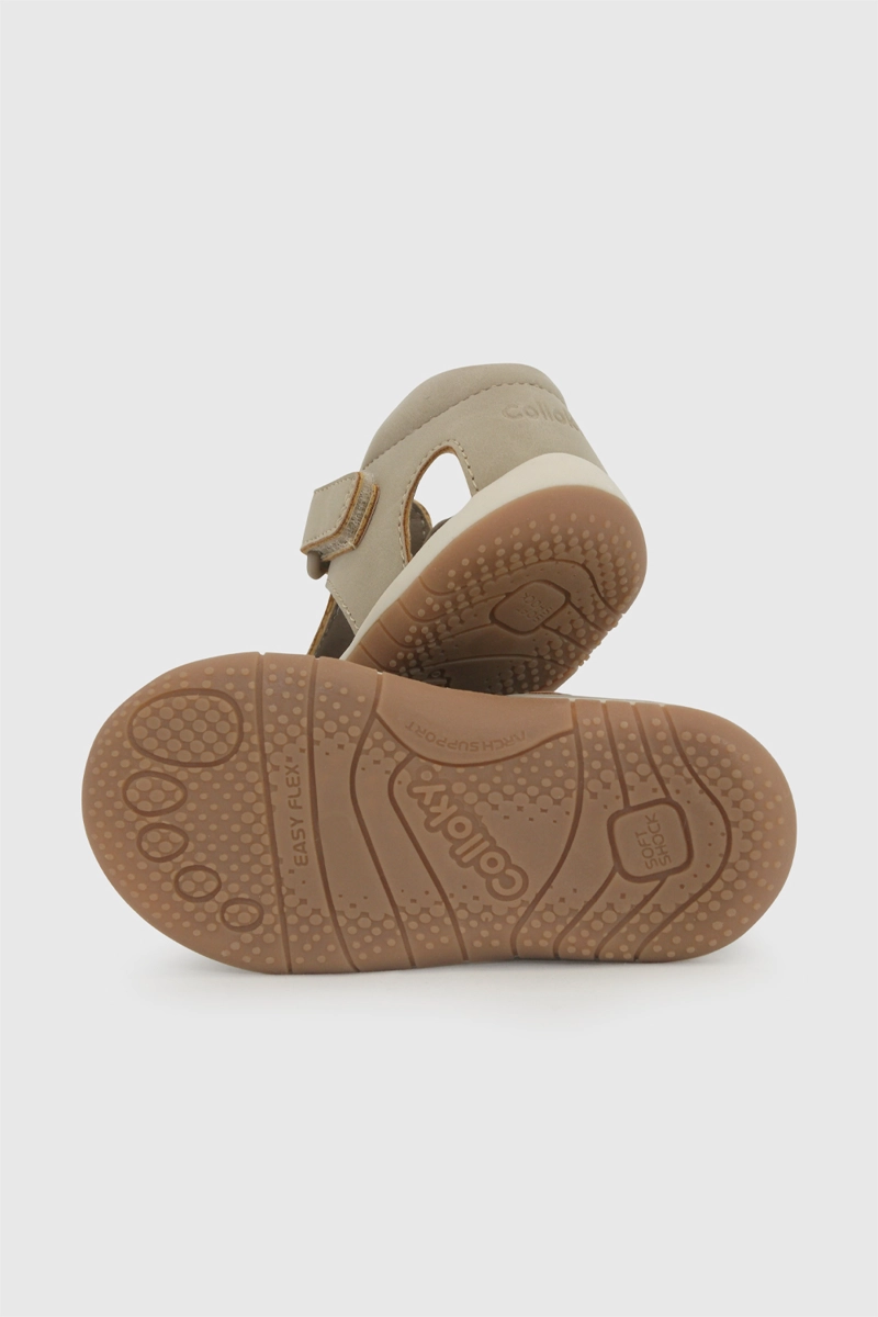SANDALIA VELCRO BEIGE NIÑO 18-21 COLLOKY - 4