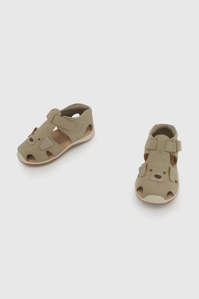SANDALIA VELCRO BEIGE NIÑO 18-21 COLLOKY - 5