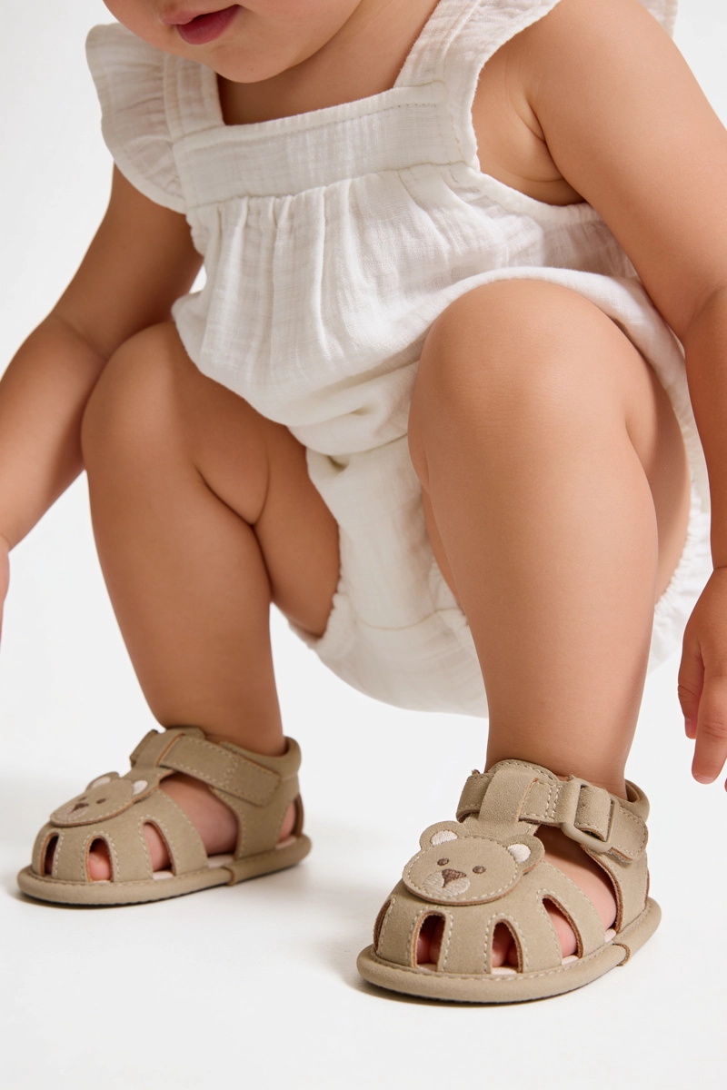SANDALIA VELCRO BEIGE NIÑO 14-18 COLLOKY - 2