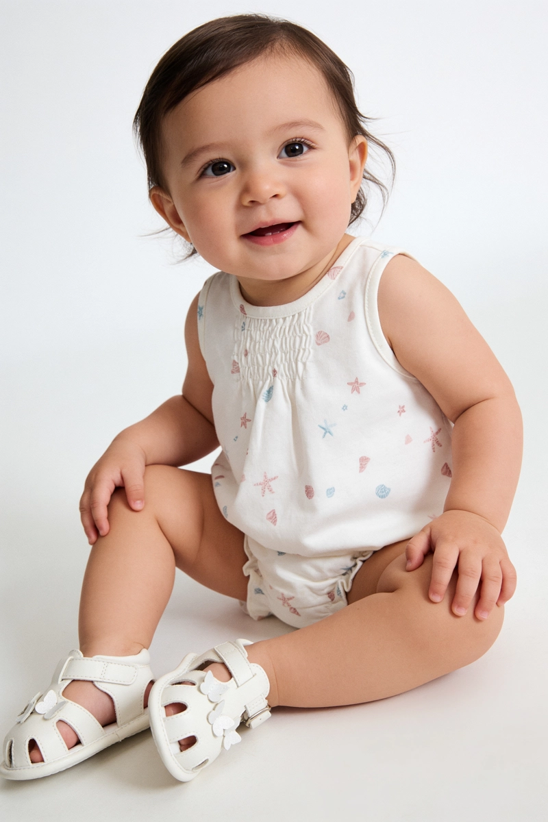SANDALIA CON VELCRO BLANCO NIÑA 14-18 - 2