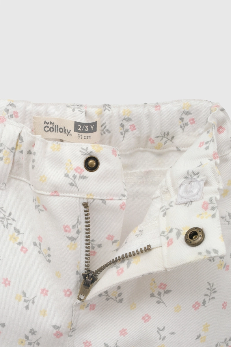 PANTALON GABARDINA NIÑA CREMA 6-9M A 4-5A - 3