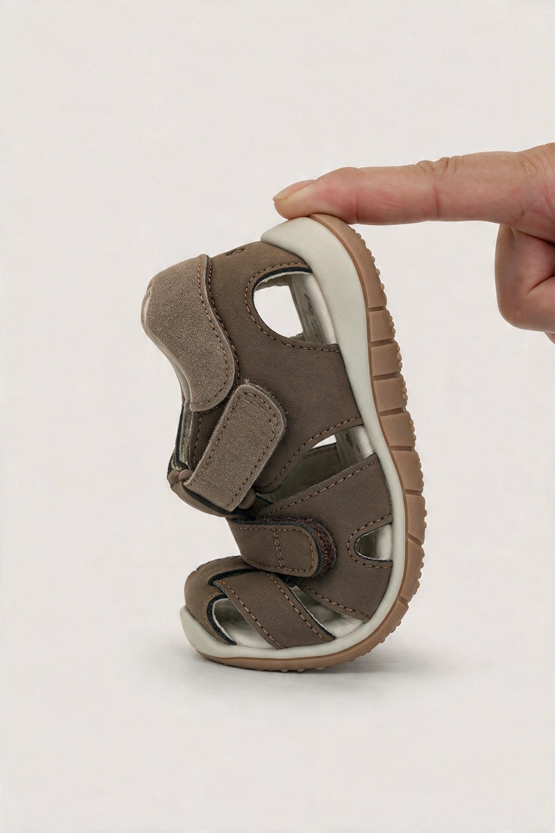 SANDALIA VELCRO CAFE NIÑO 18-21 COLLOKY - 2