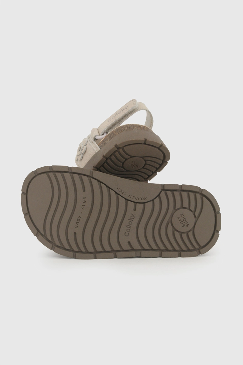 SANDALIA FLORES NIÑA BEIGE 21-27 - 4