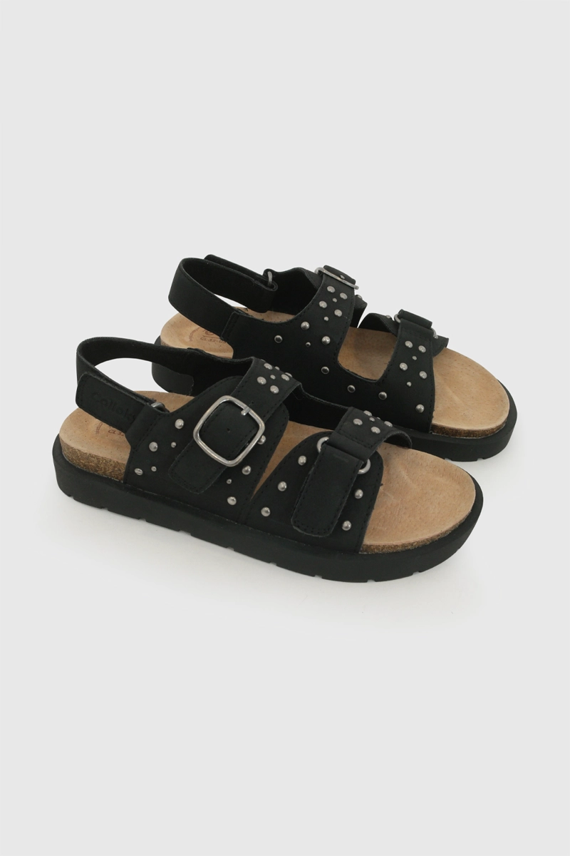 SANDALIA CORCHO NEGRA NIÑA 28-38 COLLOKY - 1