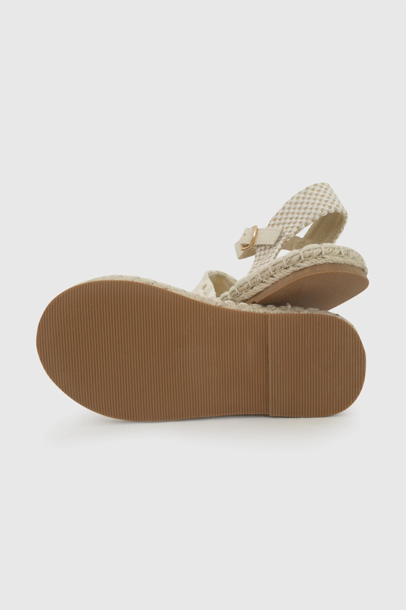 ALPARGATA FLORES BEIGE NIÑA 21-27 COLLOKY - 3