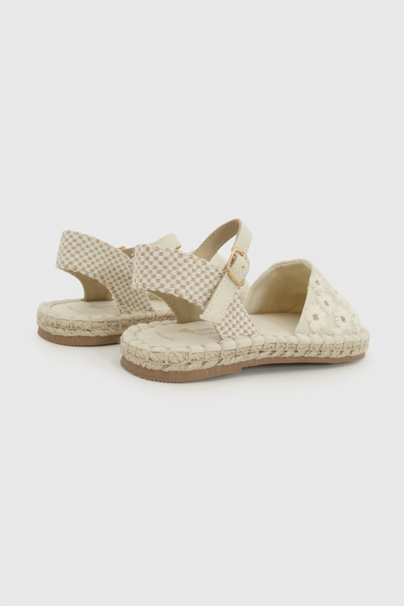 ALPARGATA FLORES BEIGE NIÑA 21-27 COLLOKY - 5
