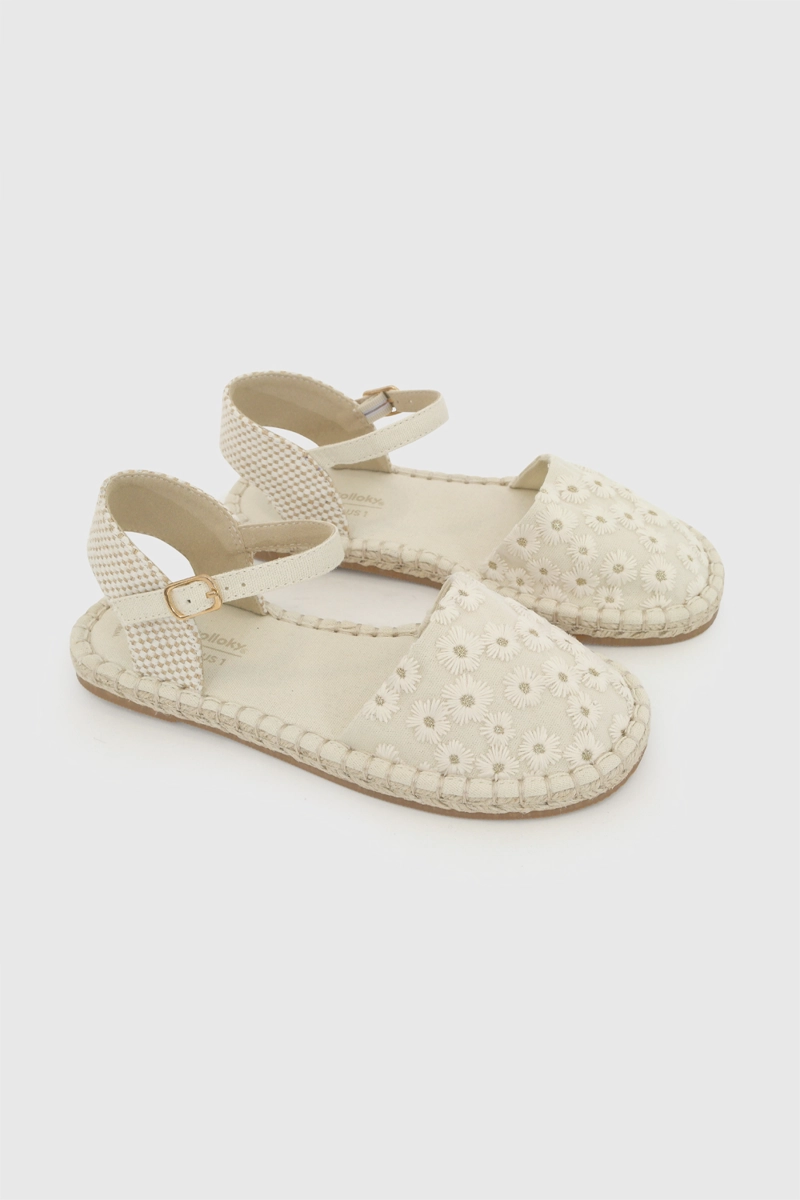 ALPARGATA FLORES BEIGE NIÑA 28-33 COLLOKY - 1