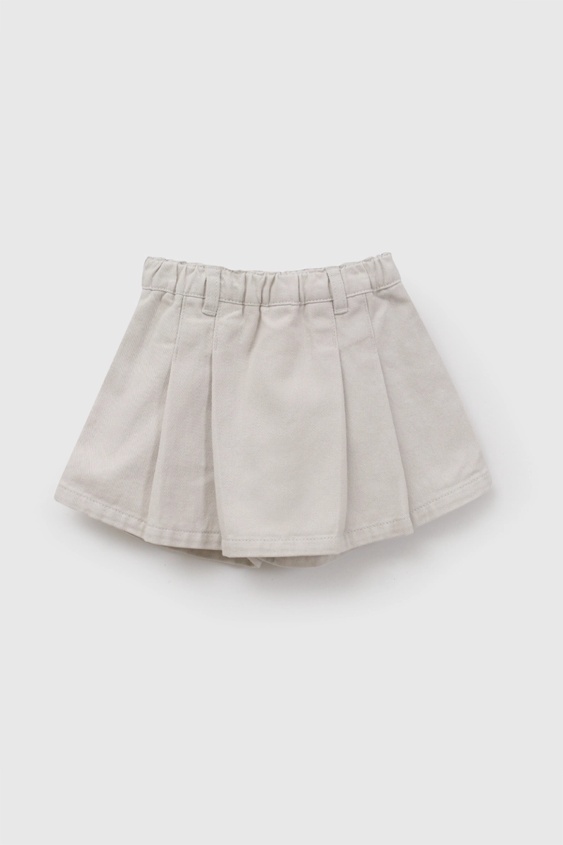 FALDA SHORT GABARDINA BEIGE NIÑA 6-9M A 4-5A COLLOKY - 1