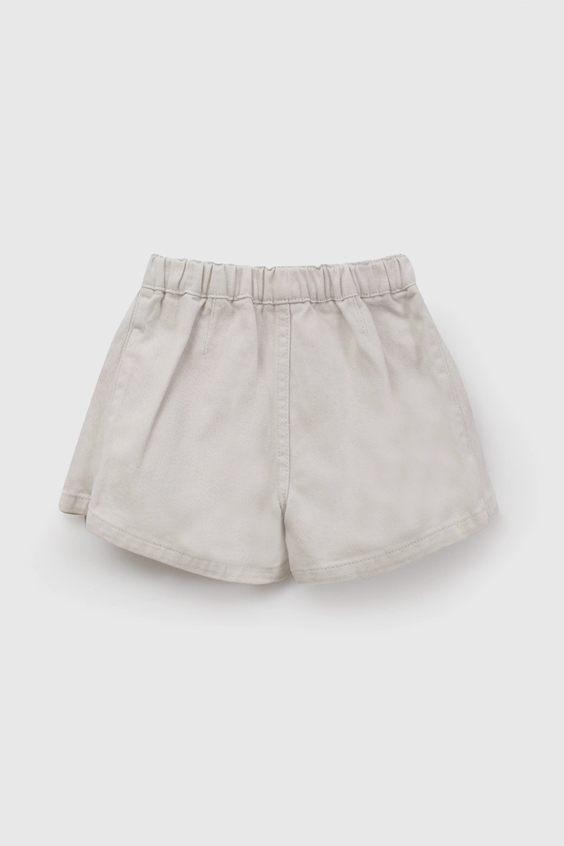 FALDA SHORT GABARDINA BEIGE NIÑA 6-9M A 4-5A COLLOKY - 2
