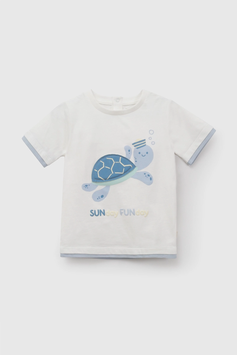 POLERA TORTUGA BLANCO NIÑO 6-9M A 4-5A COLLOKY - 1