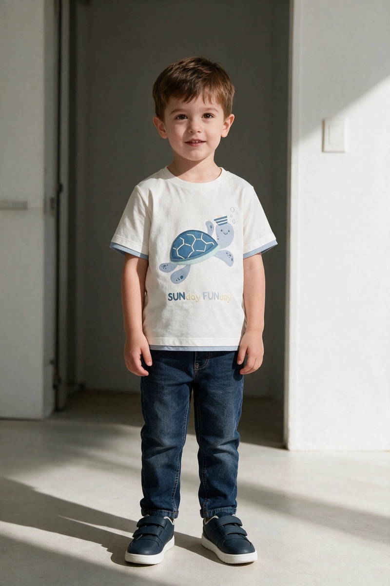 POLERA TORTUGA BLANCO NIÑO 6-9M A 4-5A COLLOKY - 2