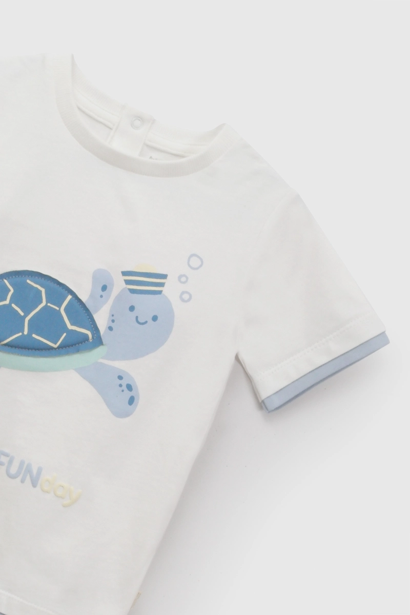 POLERA TORTUGA BLANCO NIÑO 6-9M A 4-5A COLLOKY - 3