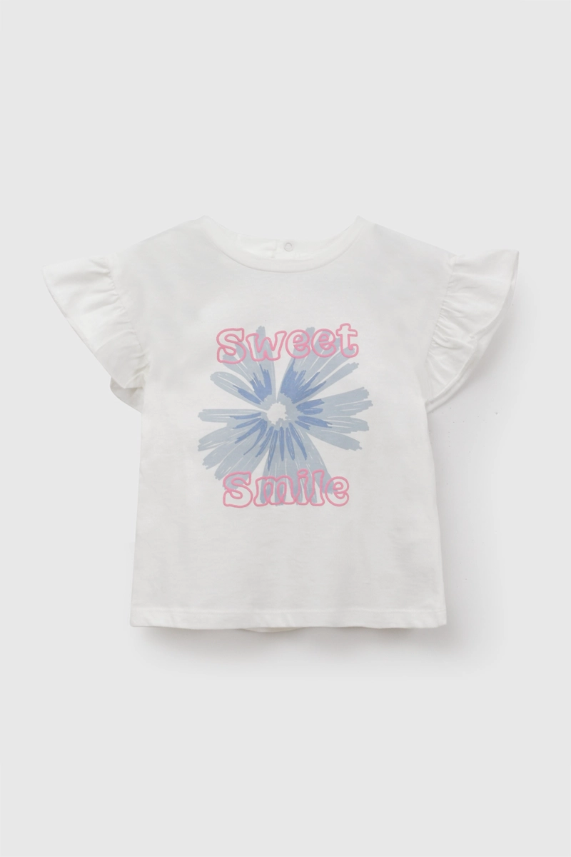 POLERA FLOR BLANCO NIÑA 6-9M A 4-5A COLLOKY - 1