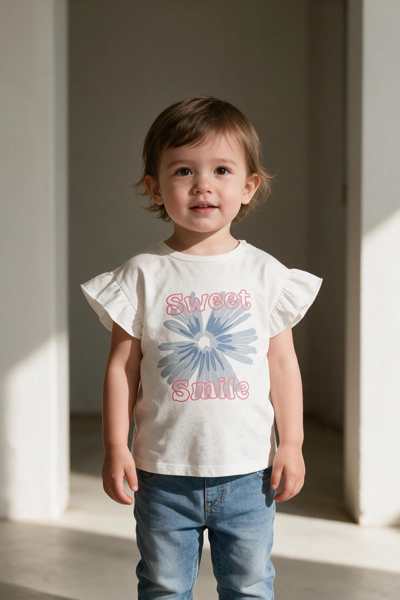 POLERA FLOR BLANCO NIÑA 6-9M A 4-5A COLLOKY - 2