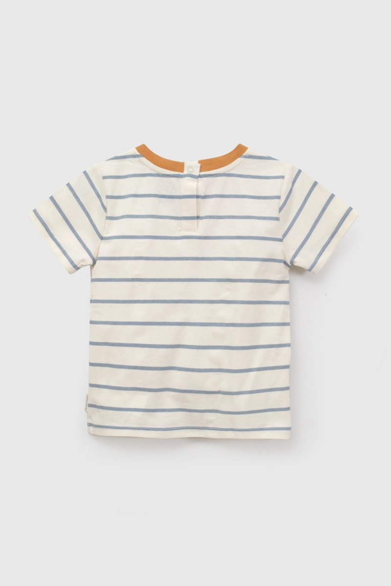 POLERA BOLSILLO RAYAS CREMA NIÑO 6-9M A 4-5A COLLOKY - 2