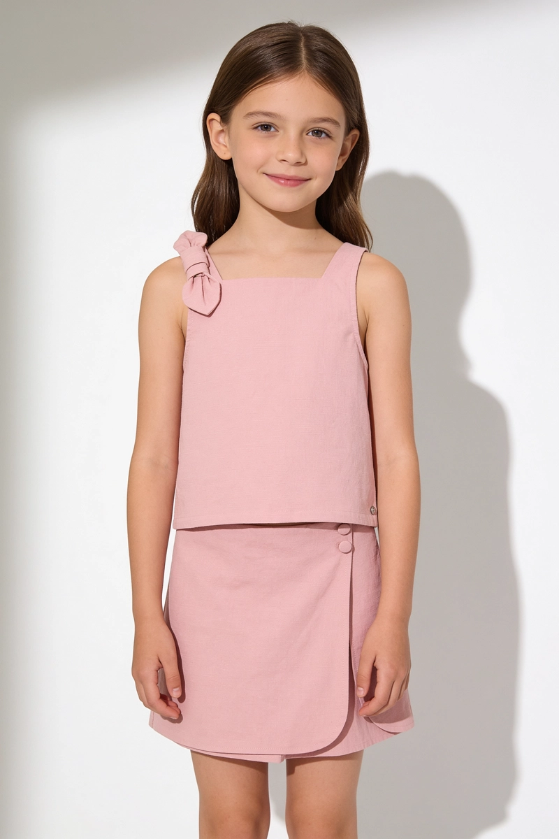 BLUSA CINTA ROSA VIEJO NIÑA 3-4A A 12-13A COLLOKY - 2