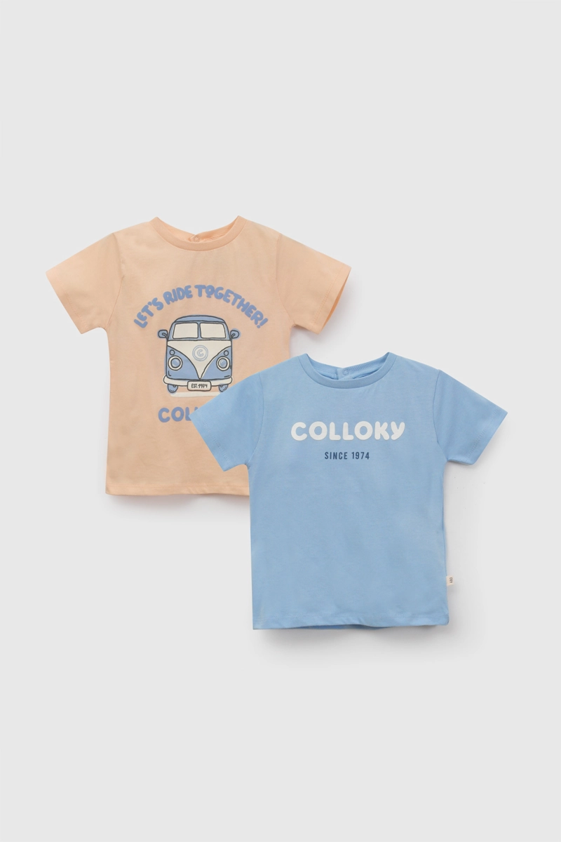 POLERA BIPACK MULTICOLOR NIÑO 6-9M A 4-5A COLLOKY - 1