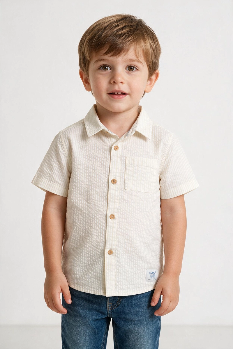CAMISA MANGA CORTA AMARILLO NIÑO 6-9M A 4-5A COLLOKY - 2