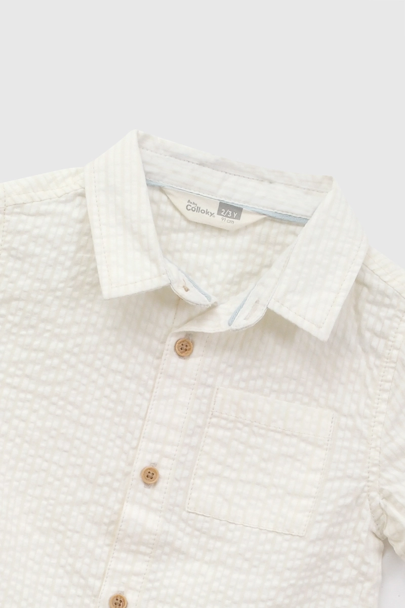 CAMISA MANGA CORTA AMARILLO NIÑO 6-9M A 4-5A COLLOKY - 4
