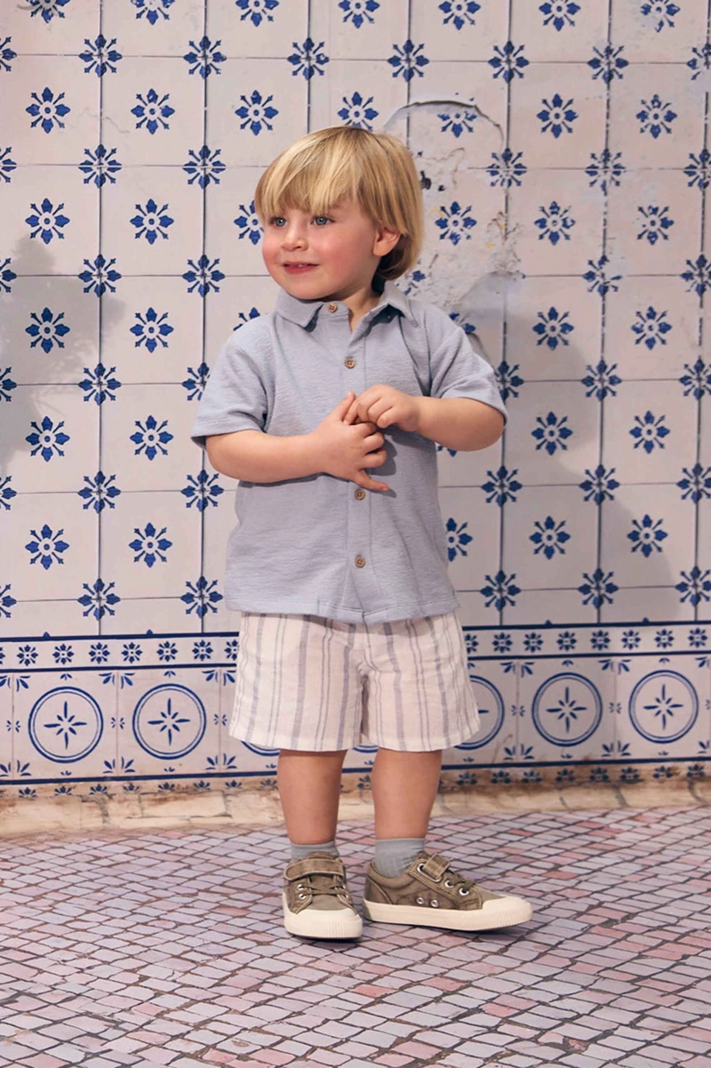 CAMISA MANGA CORTA AMARILLO NIÑO 6-9M A 4-5A COLLOKY - 5