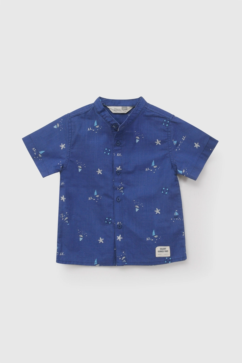 CAMISA MANGA CORTA DENIM NIÑO 6-9M A 4-5A COLLOKY - 1