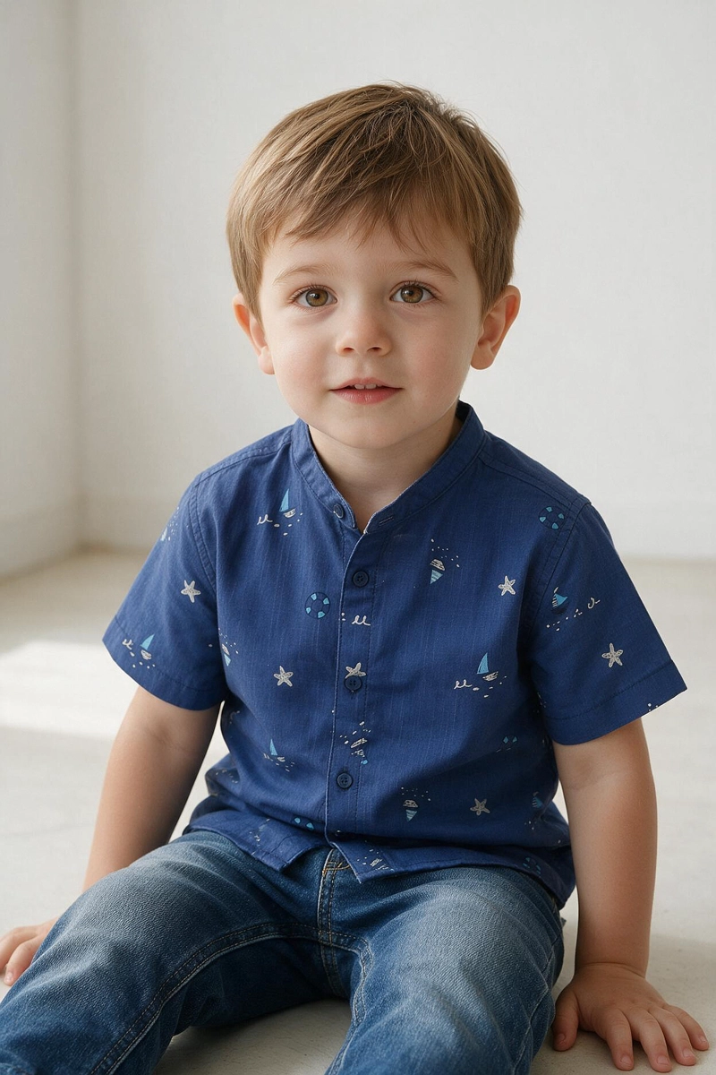 CAMISA MANGA CORTA DENIM NIÑO 6-9M A 4-5A COLLOKY - 2