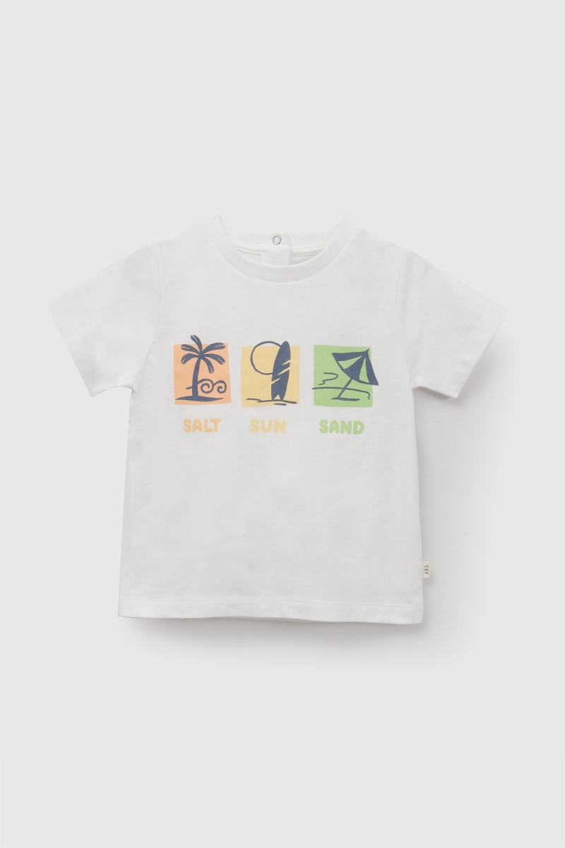 POLERA 'SALT, SUN AND SAND' BLANCO NIÑO 6-9M A 4-5A COLLOKY - 1