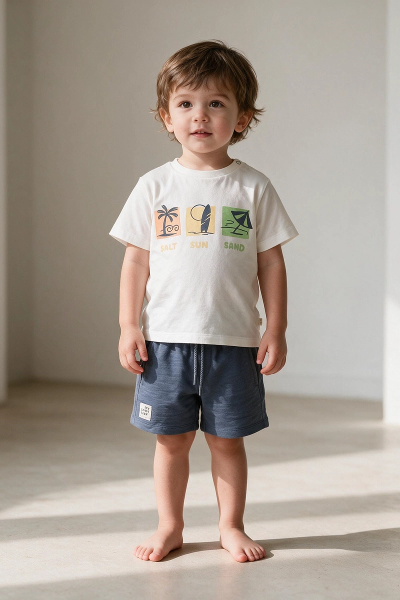 POLERA 'SALT, SUN AND SAND' BLANCO NIÑO 6-9M A 4-5A COLLOKY - 2