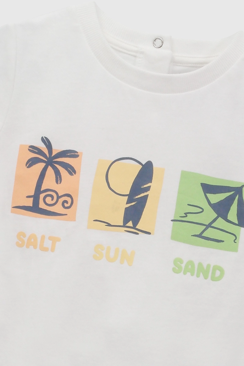 POLERA 'SALT, SUN AND SAND' BLANCO NIÑO 6-9M A 4-5A COLLOKY - 4