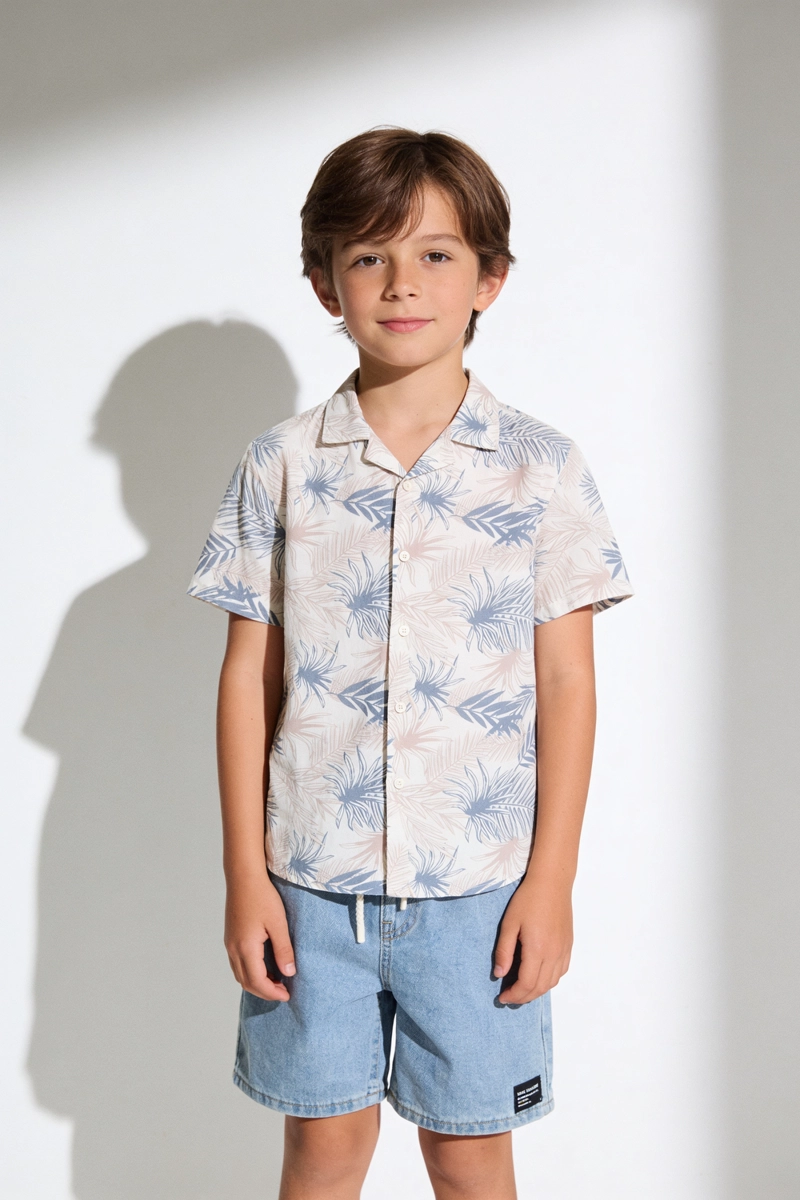 CAMISA VISCOSA BEIGE NIÑO 3-4A A 12-13A COLLOKY - 2