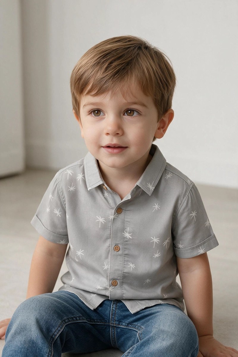CAMISA VISCOSA VERDE NIÑO 6-9M A 4-5A COLLOKY - 2