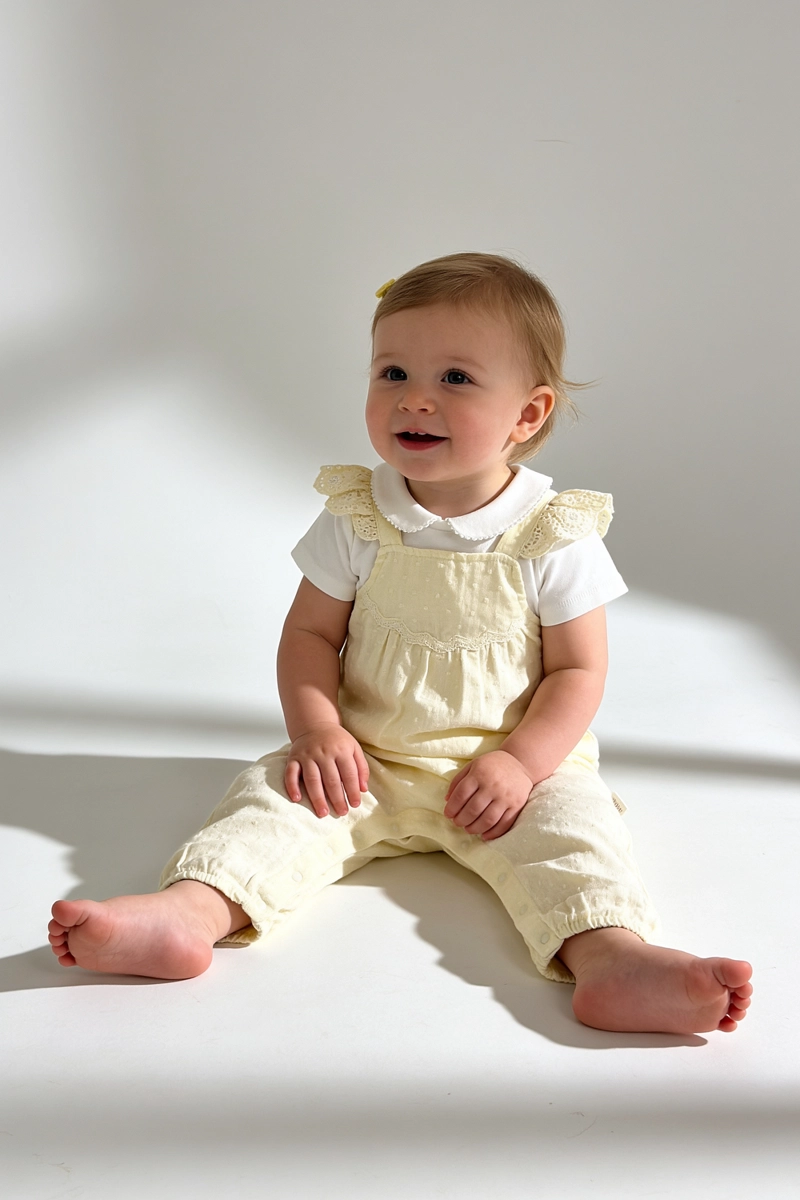 CONJUNTO ALGODON AMARILLO NIÑA RN A 6-9M COLLOKY - 2