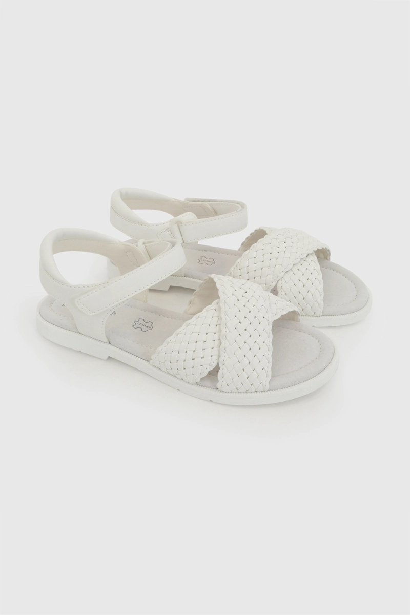SANDALIA TRENZADA BLANCA NIÑA 28-38 COLLOKY - 1