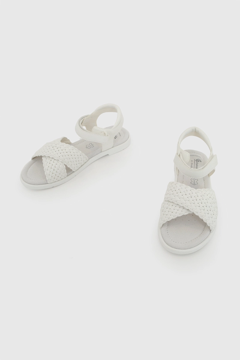SANDALIA TRENZADA BLANCA NIÑA 28-38 COLLOKY - 5