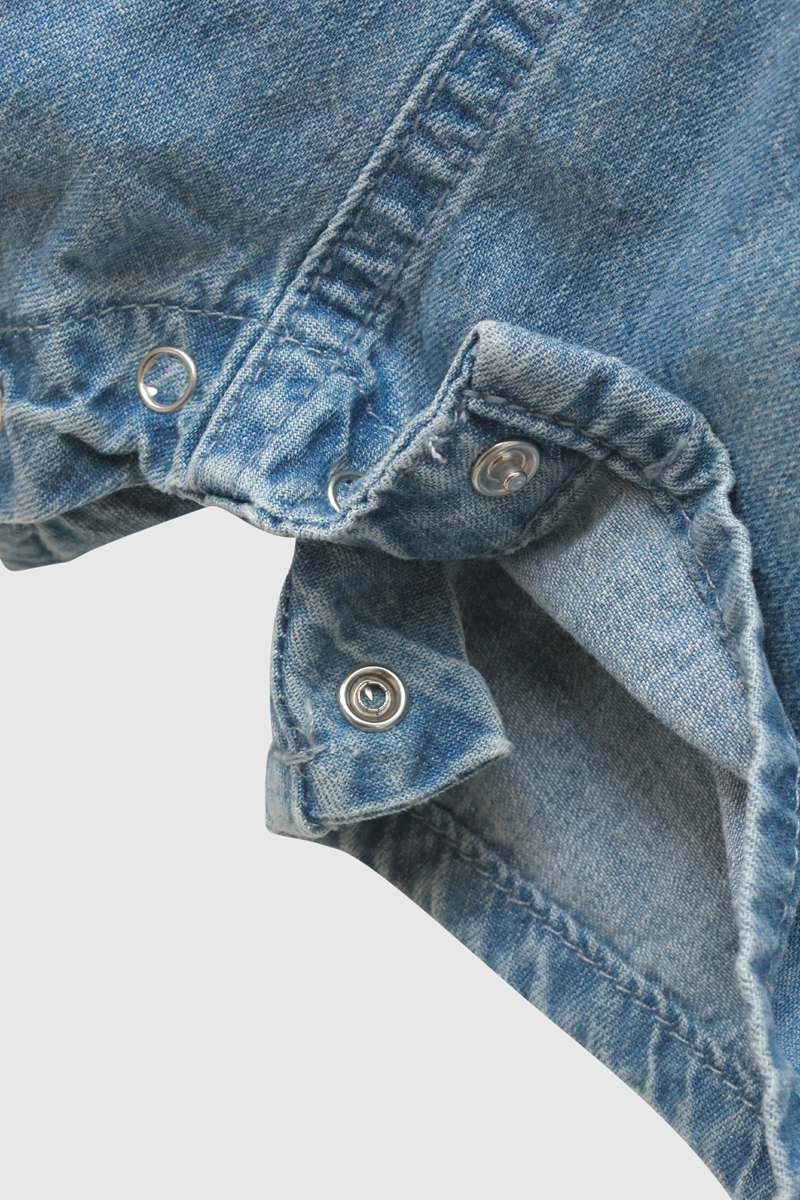 ENTERO NAVY MEZCLILLA DENIM NIÑO 0-3M A 9-12M COLLOKY - 4