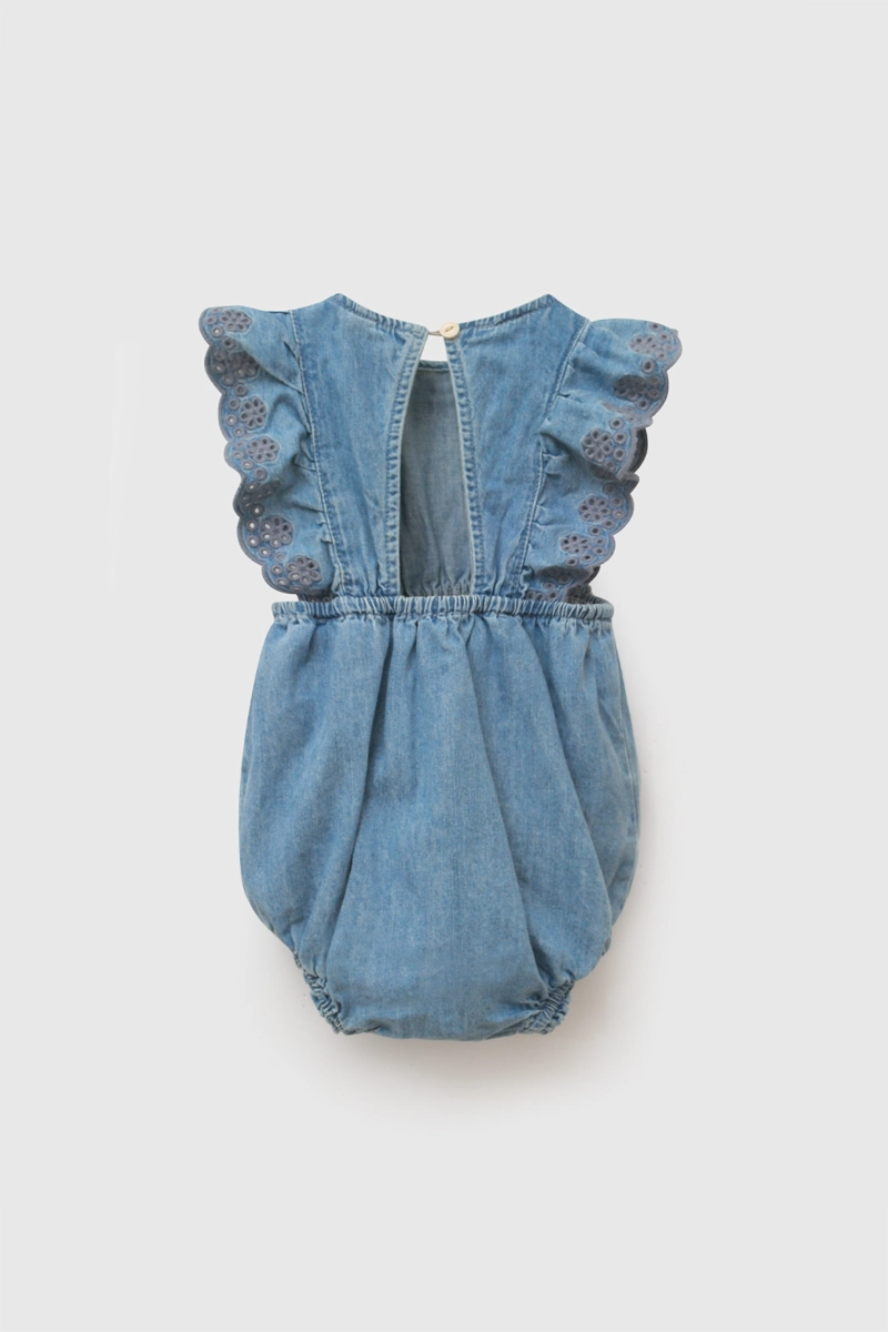 ENTERO MEZCLILLA DENIM NIÑA 0-3M A 9-12M COLLOKY - 3