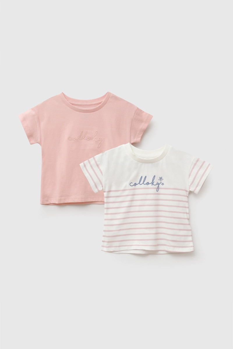 POLERA BIPACK ROSADO NIÑA 3-4A A 12-13A COLLOKY - 1