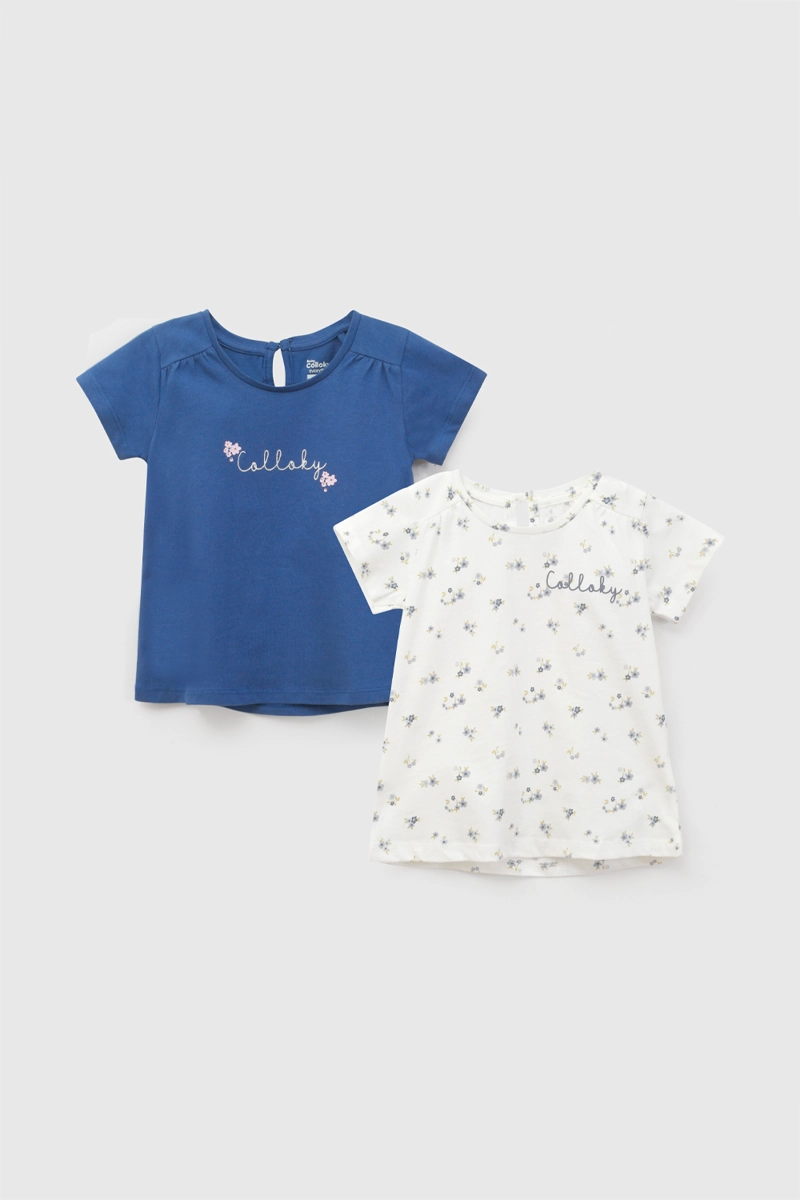 PACK X 2 POLERA JERSEY NIÑA MULTICOLOR 6-9M A 4-5A - 1