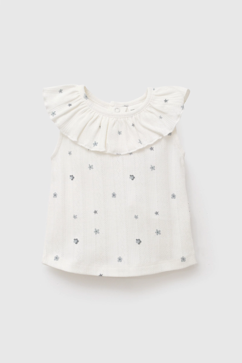 CONJUNTO FLORES RIB CREMA NIÑA RN A 6-9M COLLOKY - 3