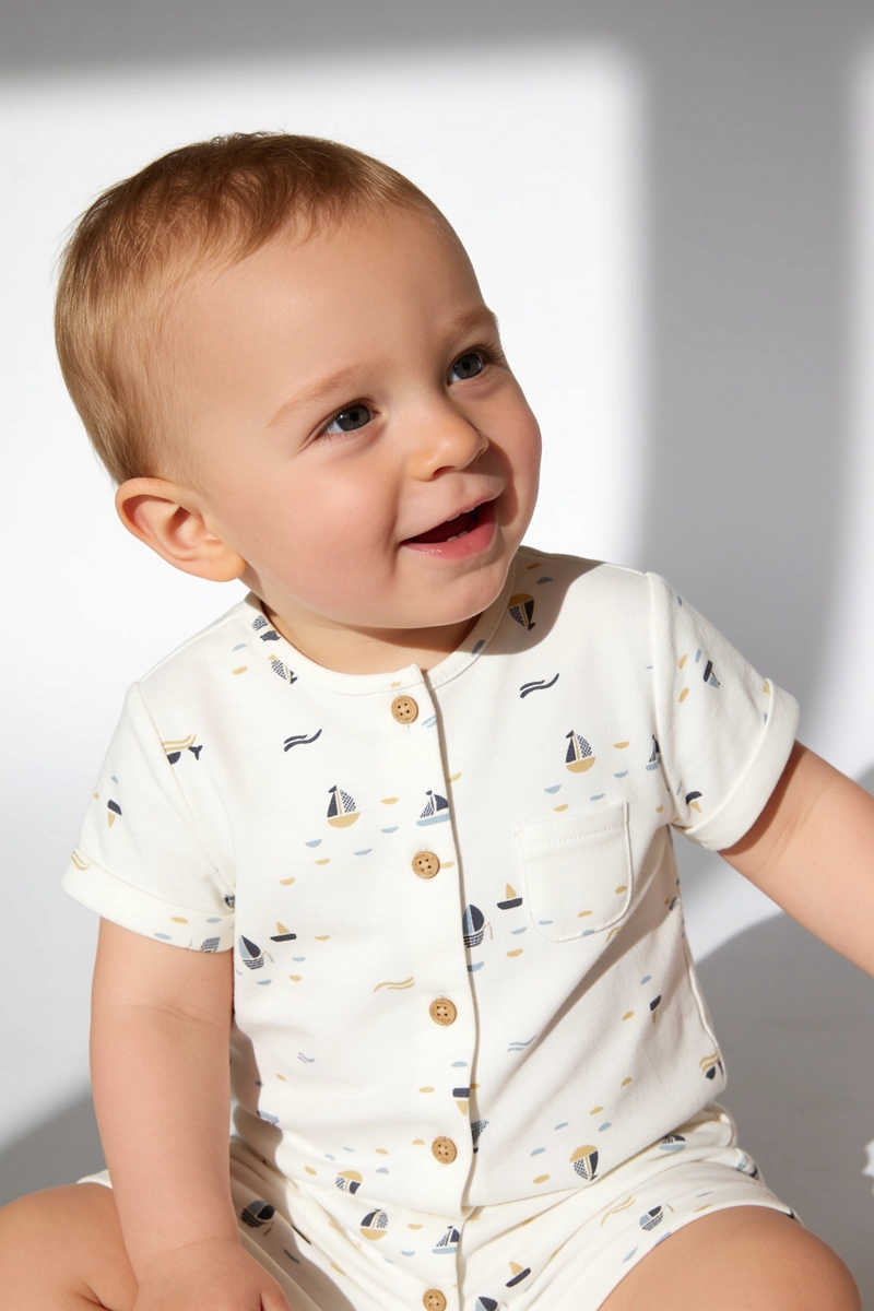 ENTERO NAVY CREMA NIÑO 0-3M A 9-12M COLLOKY - 2